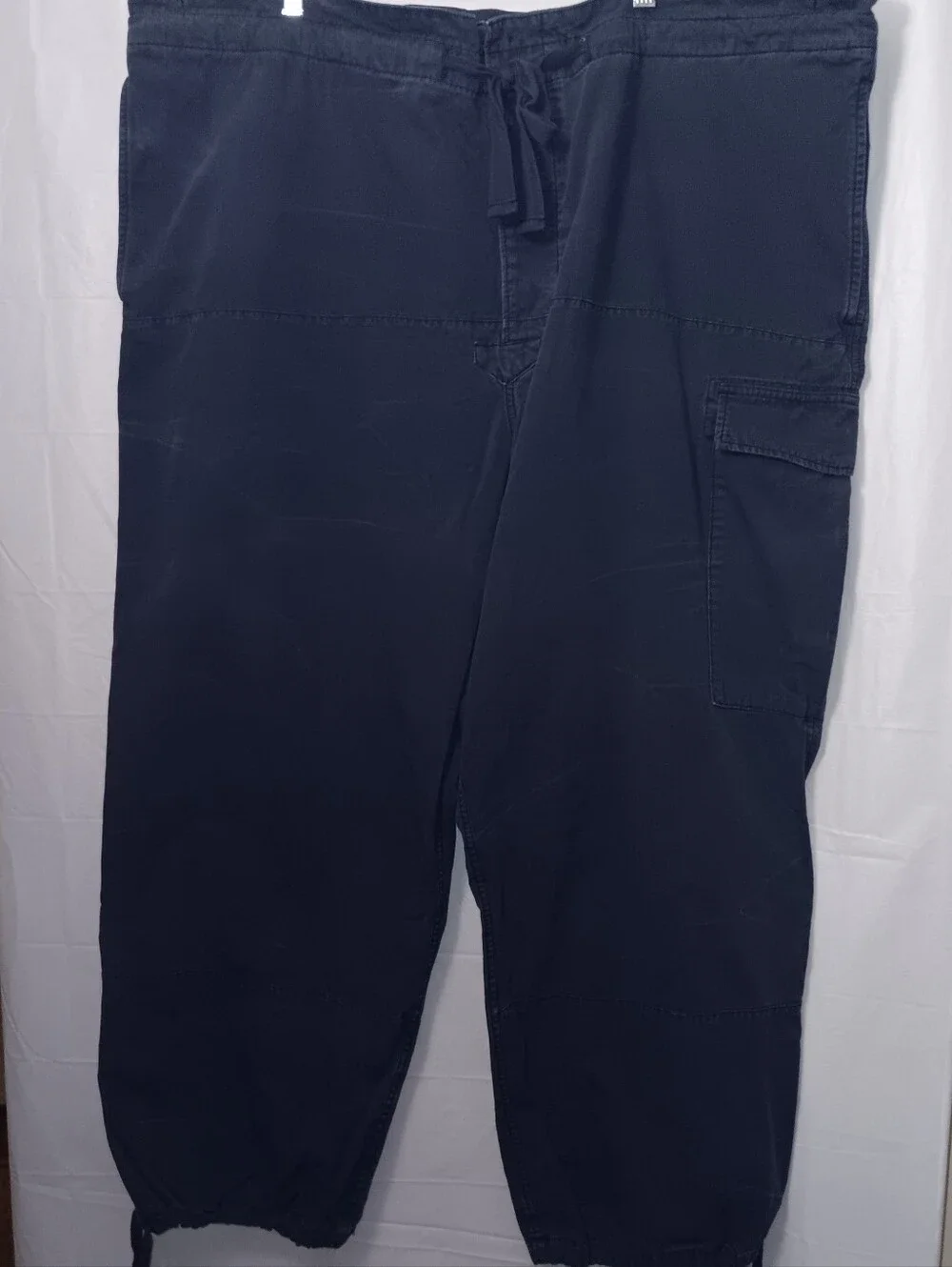 POLO RALPH LAUREN NAVY BLUE DRAWSTRING WAIST CARGO JOGGER STYLE PANTS